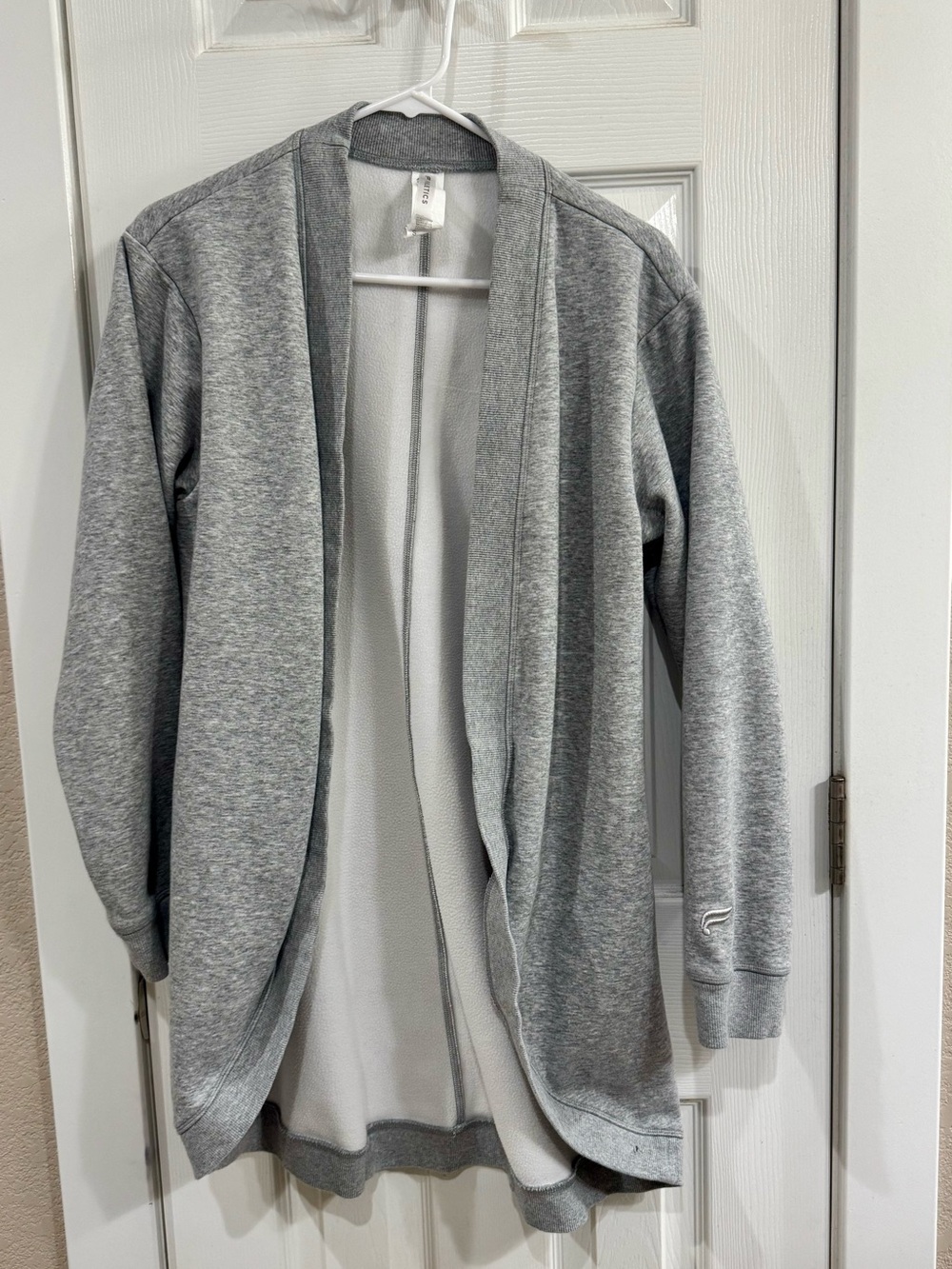 Fabletics Women’s Heather Gray Open-Front Cardigan